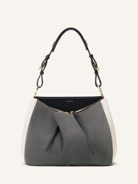 Lanvin SAC TOP HANDLE EN CUIR Gris Foncé /Noir LWBGLCPMCASUH26