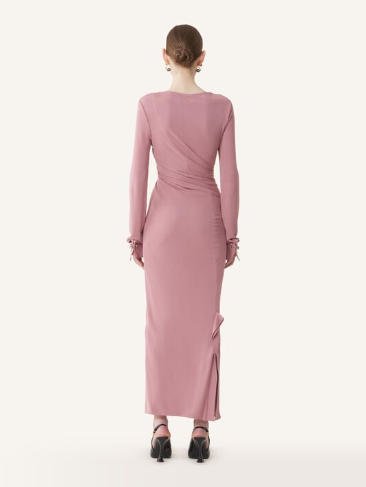 DRAPED MIDI DRESS Lanvin DRAPED MIDI DRESS Old Pink RWDR00136392A26