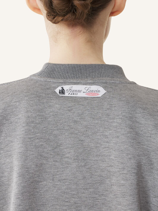 SWEAT CEINTURÉ EN JERSEY DOUBLE FACE Lanvin SWEAT CEINTURÉ EN JERSEY DOUBLE FACE Gris clair/Noir RWSS0007J056A26
