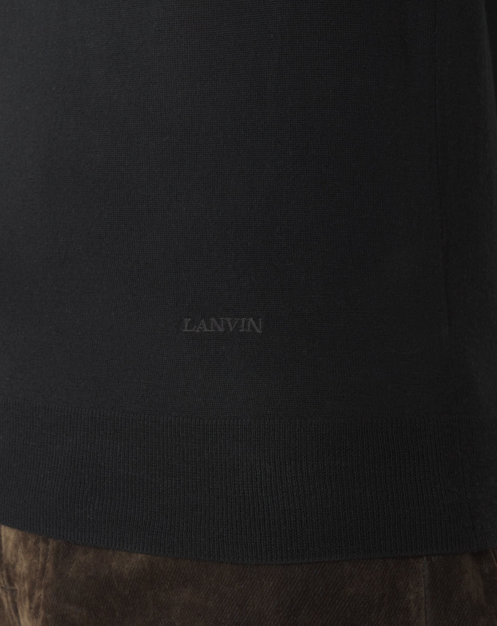 Lanvin POLO NECK LONG-SLEEVE JUMPER Black RMPL0012K099A26