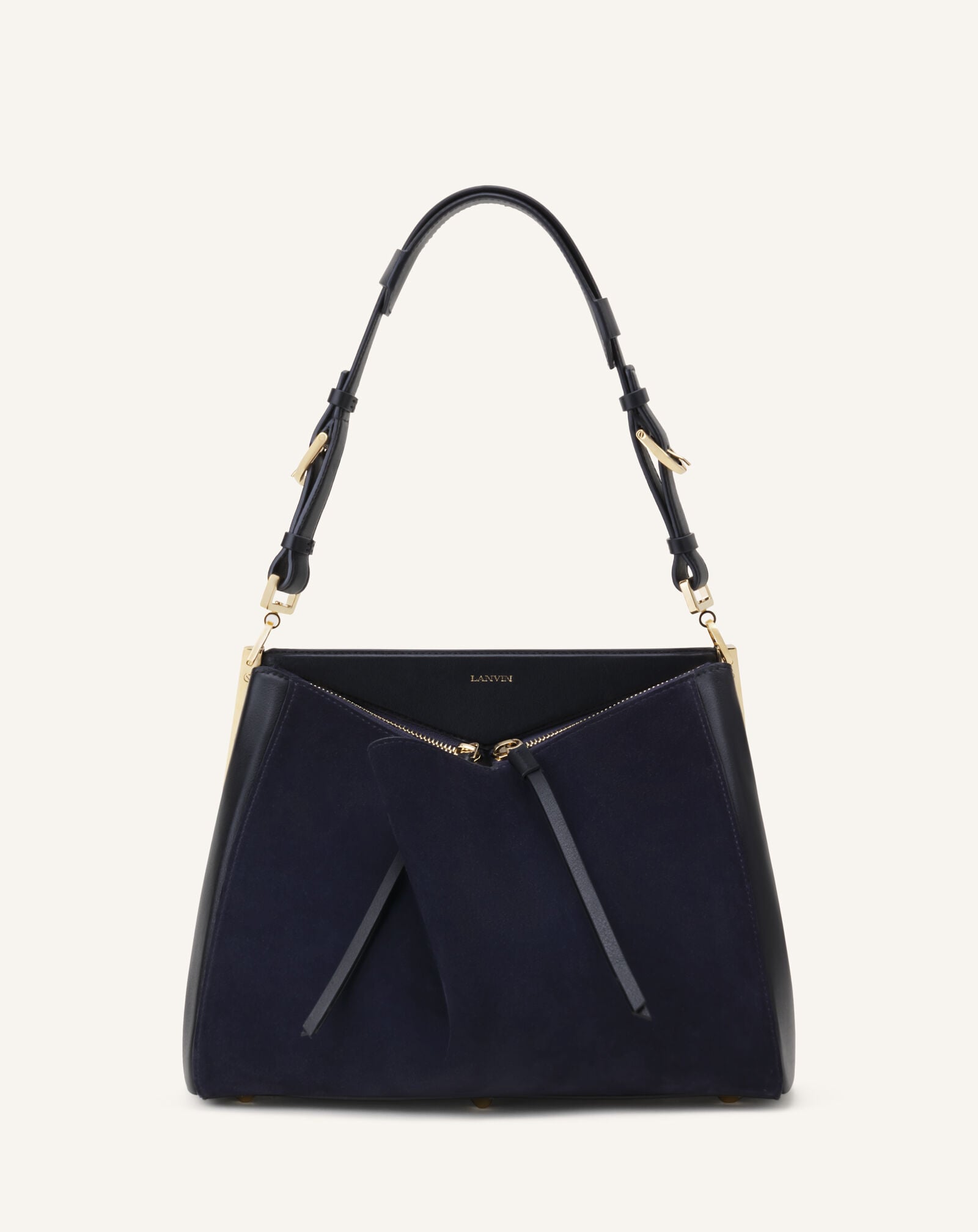 TOP HANDLE ZIPPED PM Lanvin TOP HANDLE ZIPPED PM Black/Navy Blue LWBGLCPMCASUH26