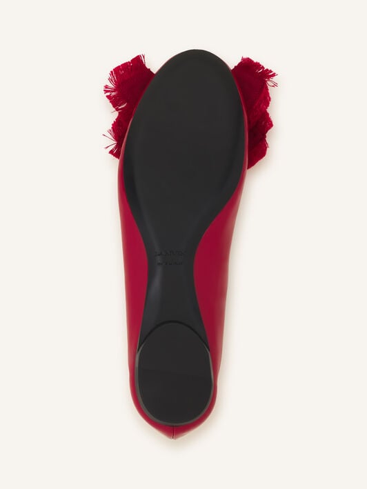 BALLERINE THE BOW EN CUIR VERNI Lanvin BALLERINE THE BOW EN CUIR VERNI Rouge FWBAMB0GVEGGH26