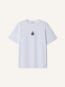 Lanvin T-SHIRT BRODÉ LA MÈRE ET L'ENFANT EN JERSEY Blanc Optique RMTS0012J320E26