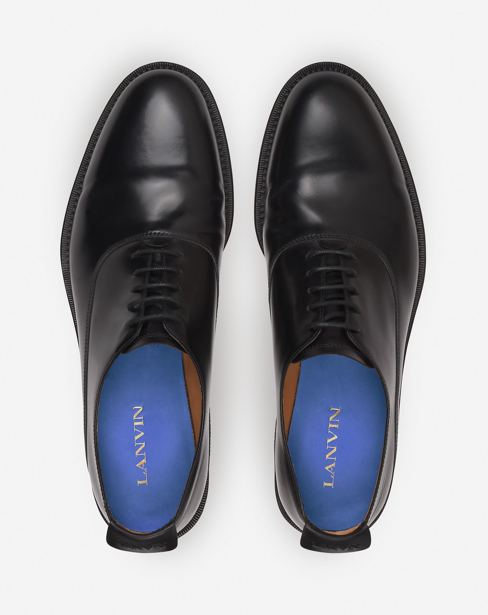 LANVIN SIGNATURE LEATHER OXFORD SHOES Lanvin LANVIN SIGNATURE LEATHER OXFORD SHOES Black FMSHML05SPAZP25