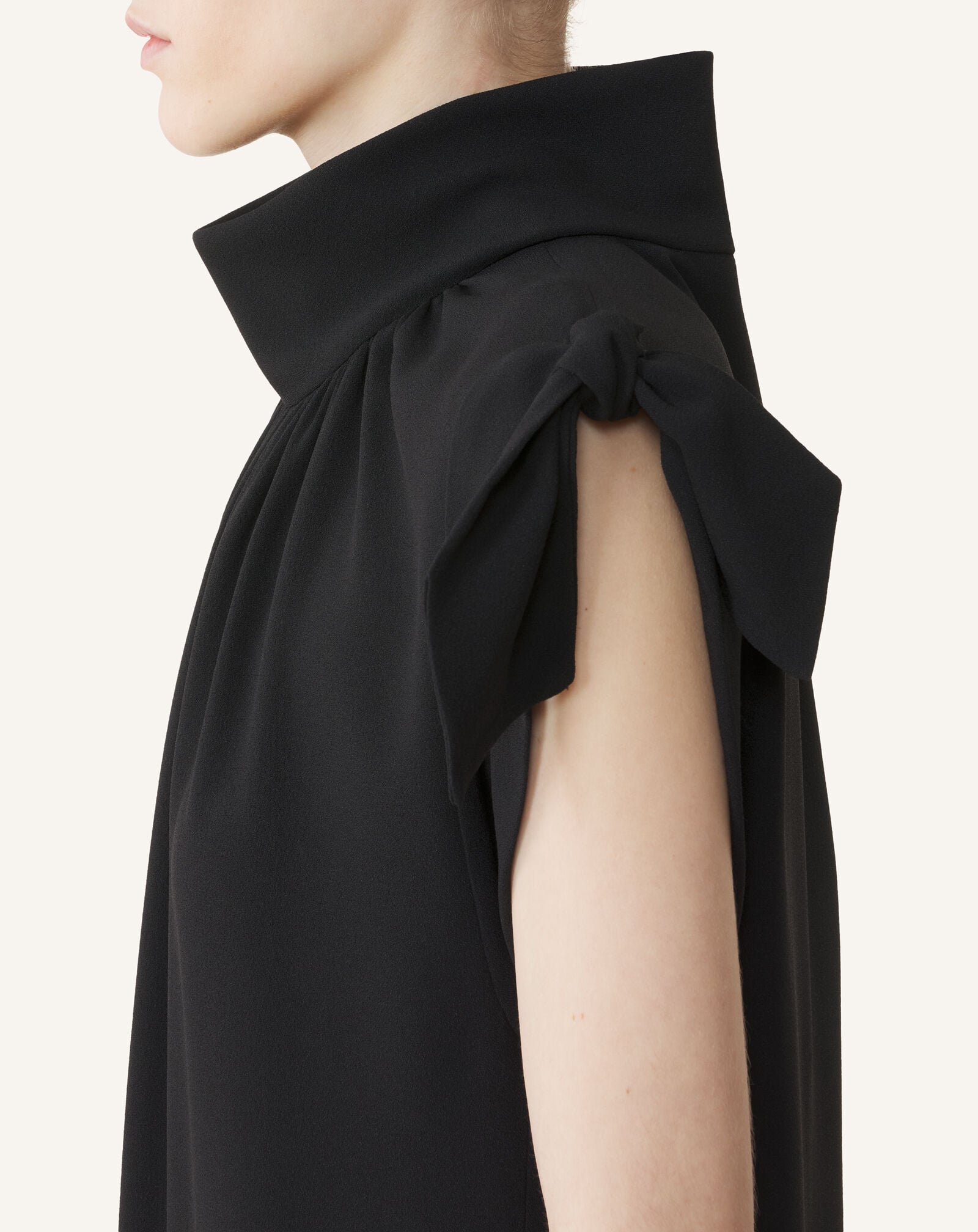 Lanvin ROBE À NŒUDS BRODÉE EN SABLÉ Noir RWDR91276388A26
