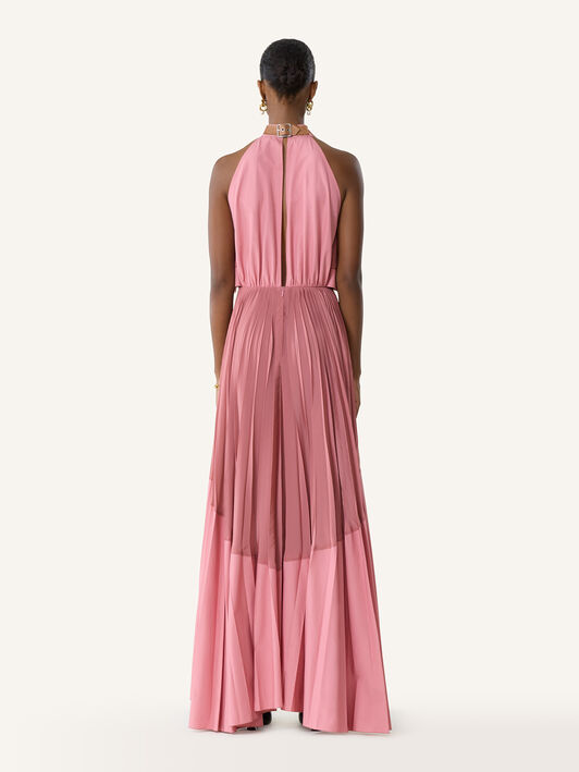 ROBE PLISSÉE EN CHARMEUSE ET COTON Lanvin ROBE PLISSÉE EN CHARMEUSE ET COTON Vieux rose RWDR00274778P26