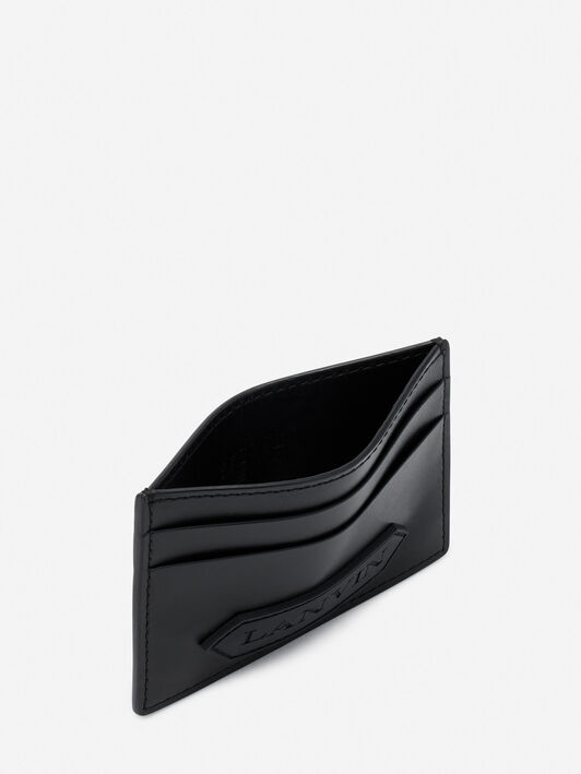 Lanvin PORTE-CARTES LANVIN SIGNATURE EN CUIR Noir LMSLSWC3TOPSP24