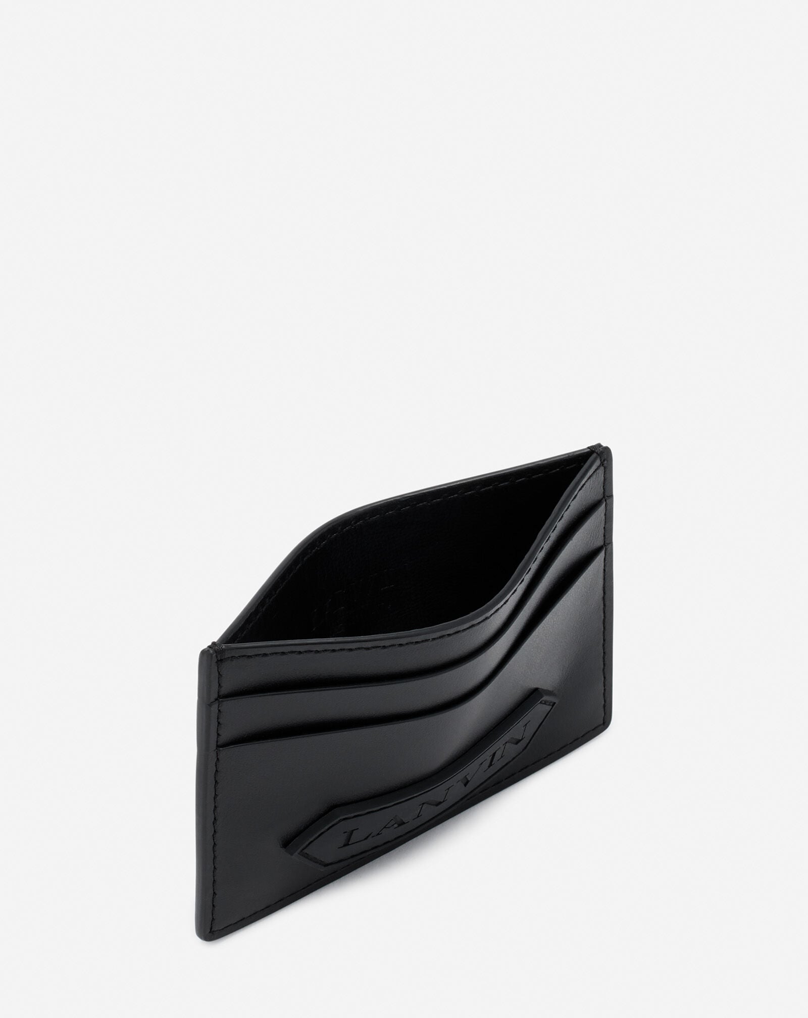 Lanvin PORTE-CARTES LANVIN SIGNATURE EN CUIR Noir LMSLSWC3TOPSP24