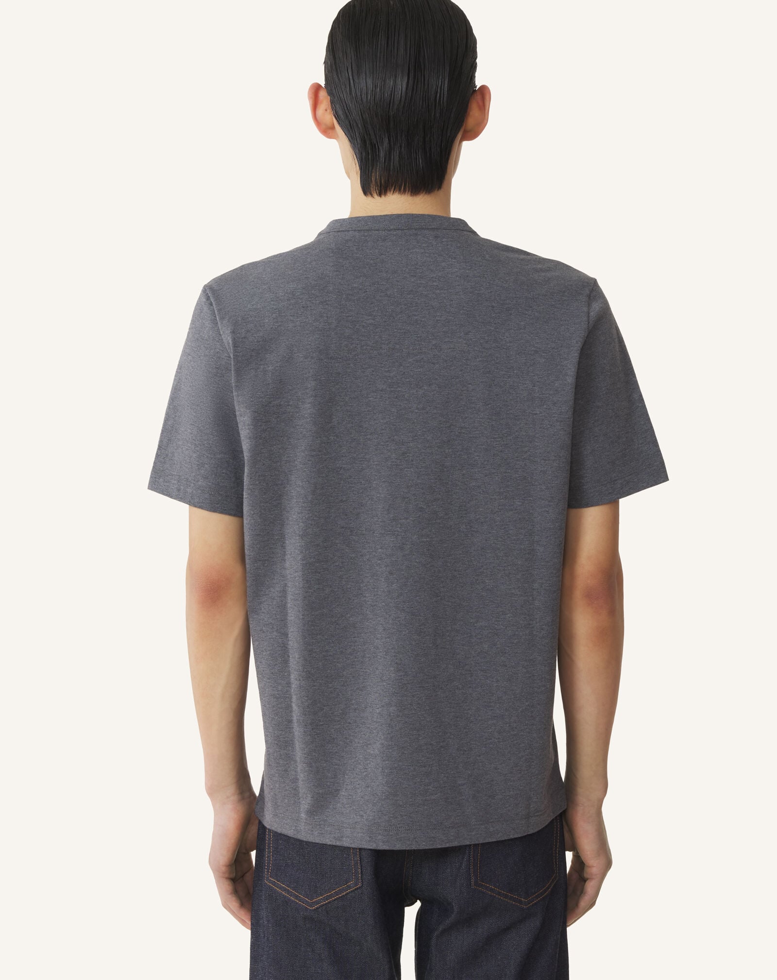 Lanvin T-SHIRT PETIT LOGO LANVIN Charcoal RMTS0012J323A26