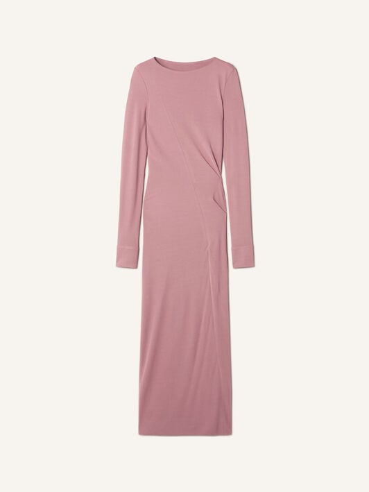 DRAPED MIDI DRESS Lanvin DRAPED MIDI DRESS Old Pink RWDR00136392A26
