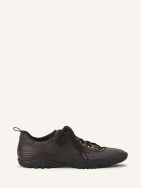 Lanvin SNEAKER LNV2 AUS LEDER Braun/Schwarz FUSKAK03LEATA26