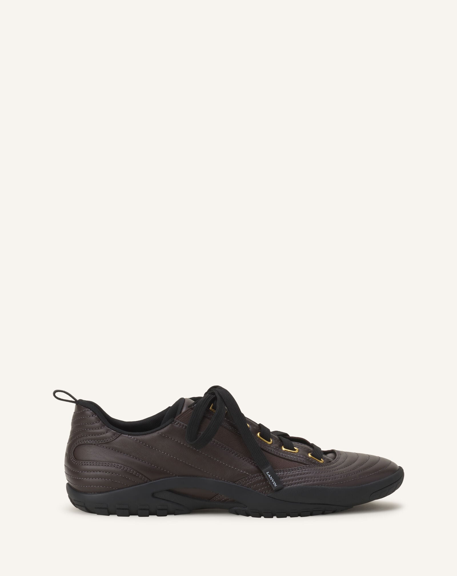 LNV2 SNEAKERS IN LEATHER Lanvin LNV2 SNEAKERS IN LEATHER Brown/Black FUSKAK03LEATA26
