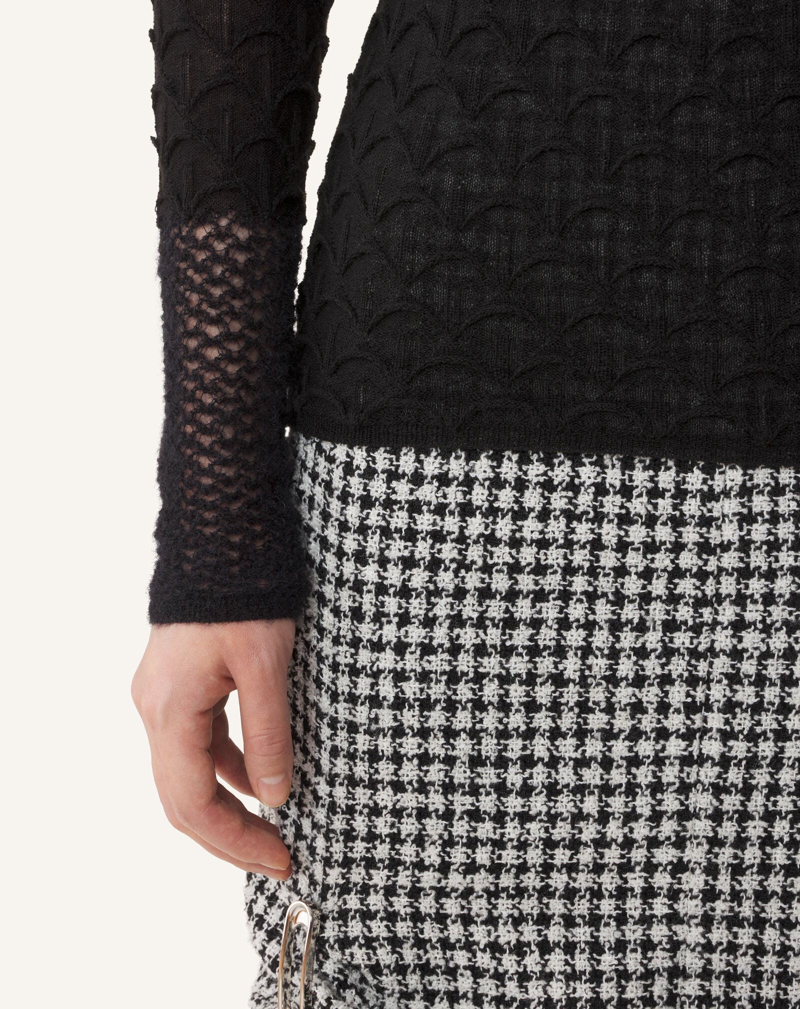 HAUT COL MONTANT EN LAINE ET EN MOHAIR Lanvin HAUT COL MONTANT EN LAINE ET EN MOHAIR Noir RWPO0005K123A26