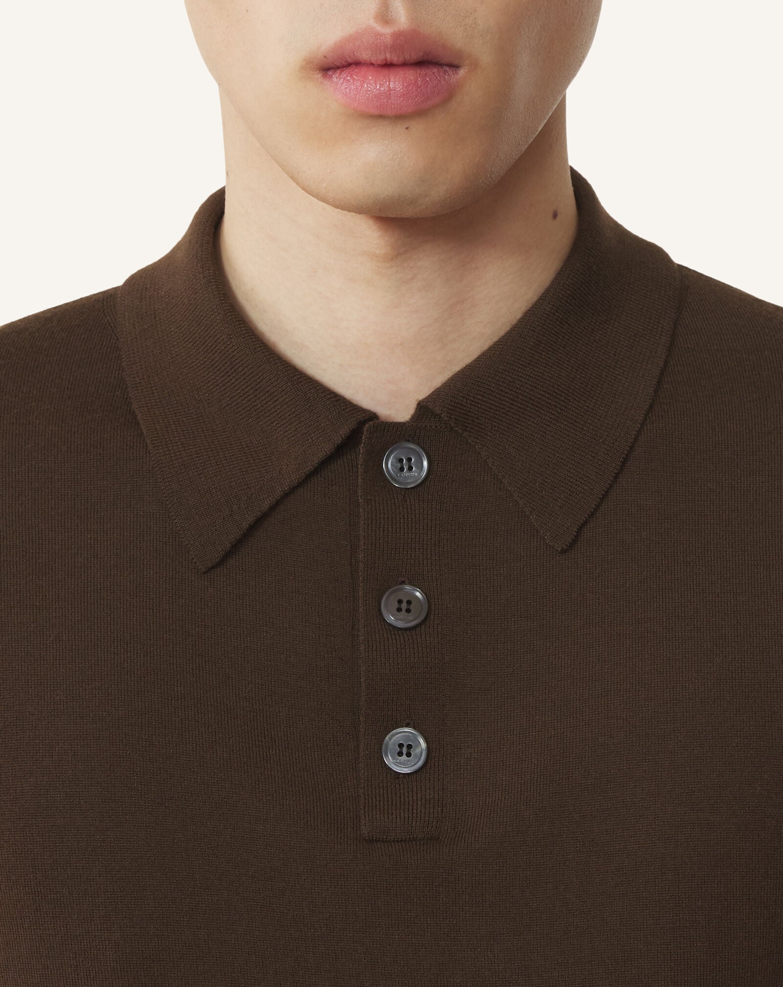 POLO NECK LONG-SLEEVE JUMPER Lanvin POLO NECK LONG-SLEEVE JUMPER Ebony RMPL0012K099A26
