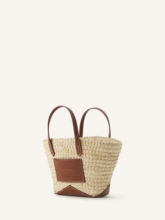 PANIER PETIT CATCH BY LANVIN Lanvin PANIER PETIT CATCH BY LANVIN Écru/Cognac LWBGLPASMACAP26