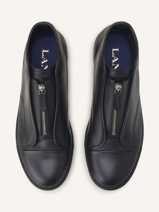 DBB1 HIGH-TOP SNEAKERS IN LEATHER Lanvin DBB1 HIGH-TOP SNEAKERS IN LEATHER Black FMSKDBB8ZPFLA26