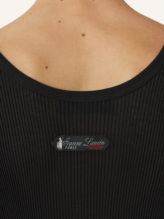 PLISSIERTES TANKTOP AUS JERSEY Lanvin PLISSIERTES TANKTOP AUS JERSEY Schwarz RMTS0132J049P26