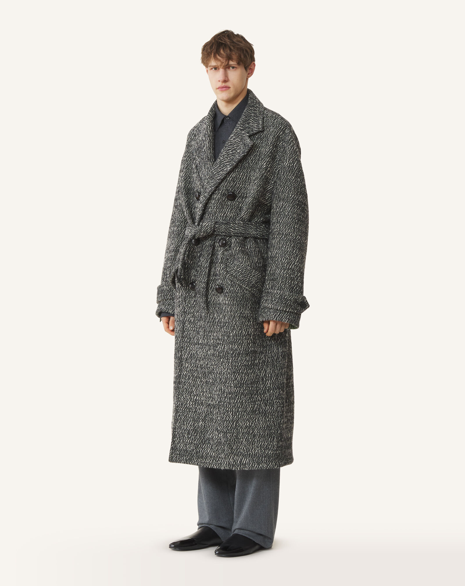 DECONSTRUCTED COAT Lanvin DECONSTRUCTED COAT Black/White RMCO01076377A26