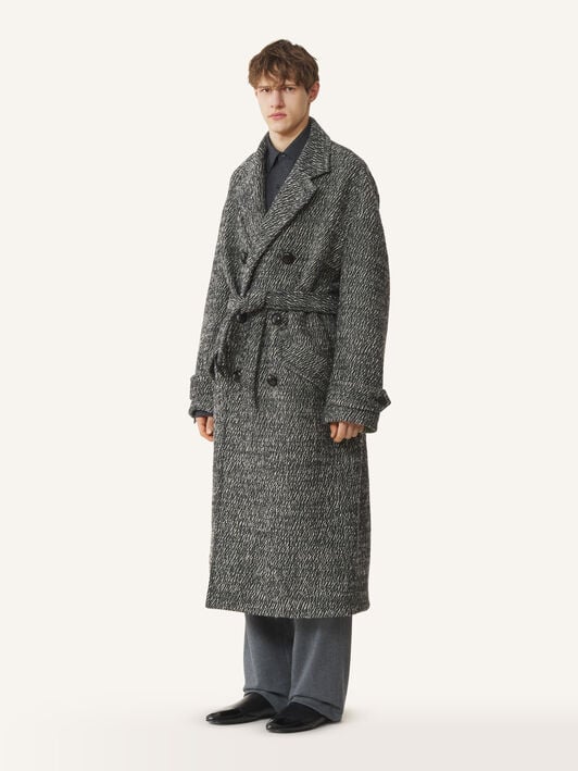 DECONSTRUCTED COAT Lanvin DECONSTRUCTED COAT Black/White RMCO01076377A26