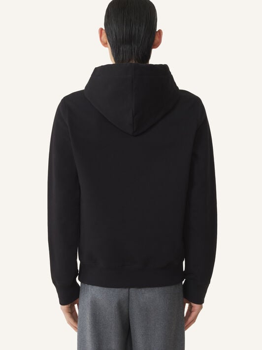 HOODIE RUBAN LANVIN EN COTON Lanvin HOODIE RUBAN LANVIN EN COTON Noir RMHO0055F305A26