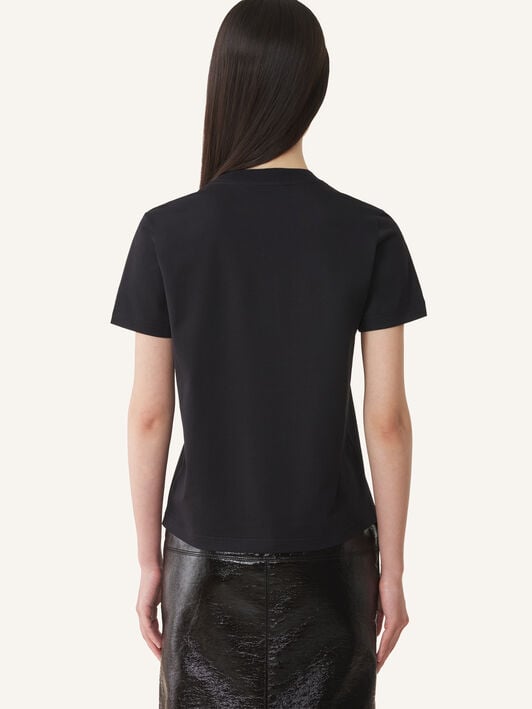 EMBROIDERED "M&D" LOGO T-SHIRT Lanvin EMBROIDERED "M&D" LOGO T-SHIRT Black RWTS0030J040A26