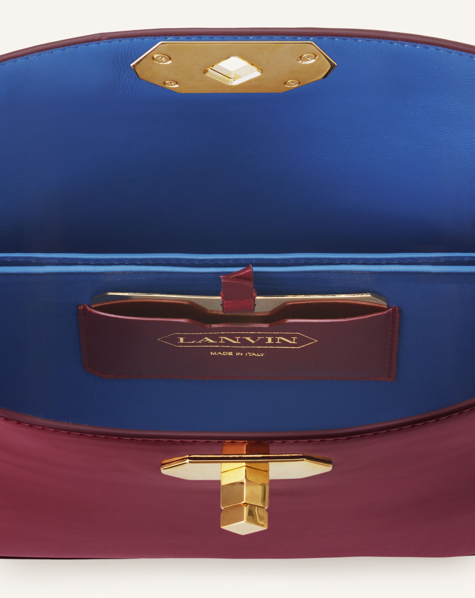 Lanvin BORSA COMPAGNON 20 IN PELLE VERNICIATA Granato LWBGLRPMGLCAA26