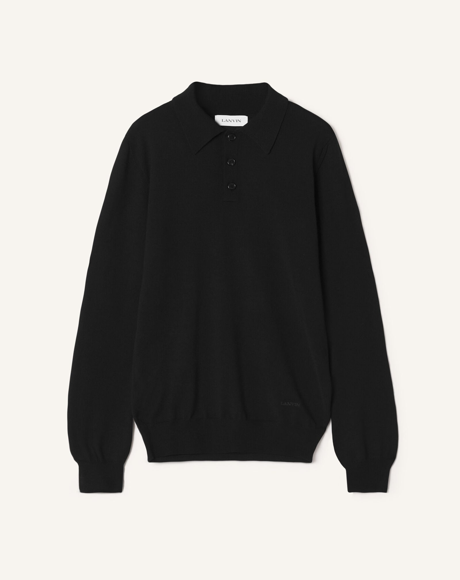 Lanvin POLO NECK LONG-SLEEVE JUMPER Black RMPL0012K099A26