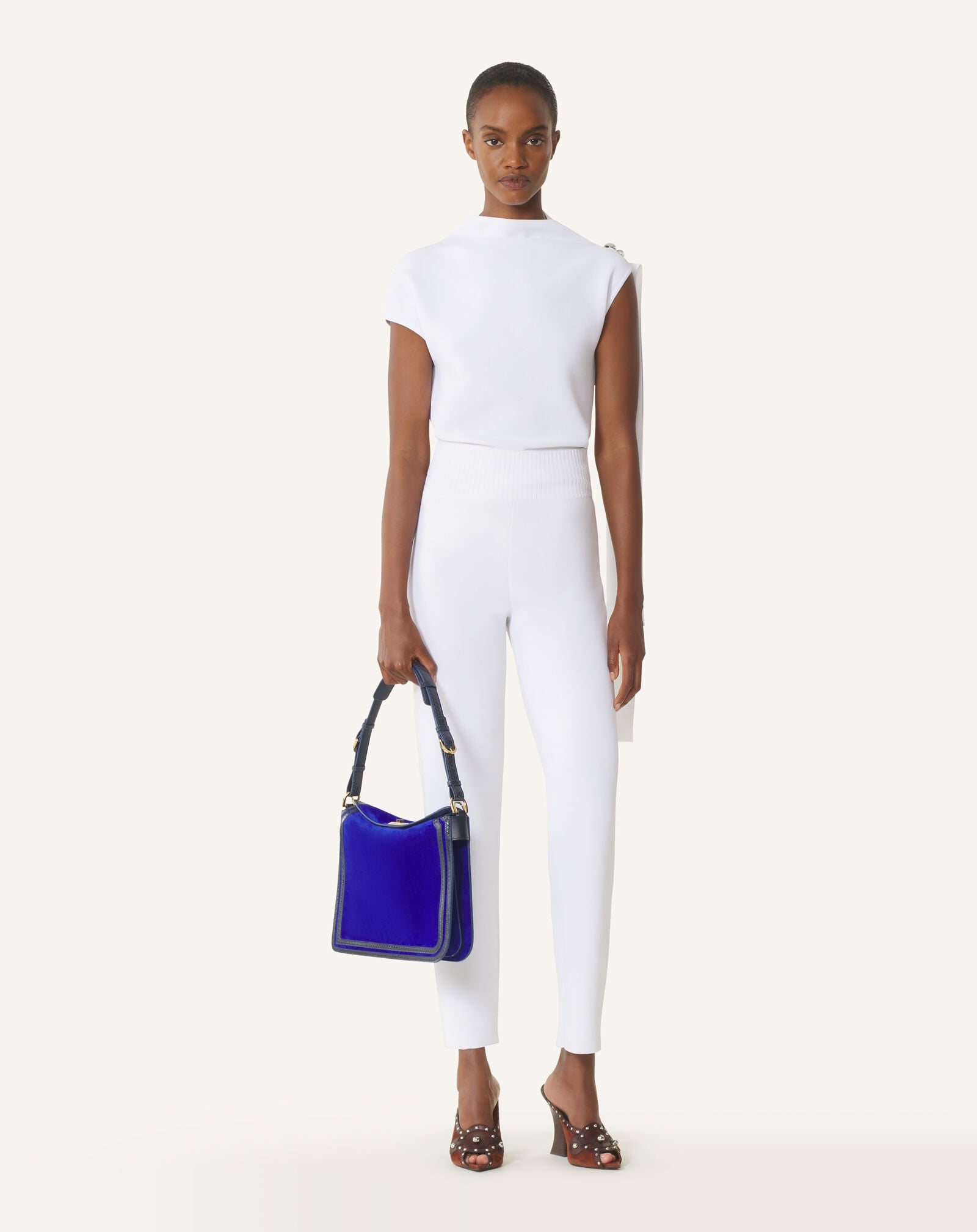BORSA COMPAGNON IN CAMOSCIO Lanvin BORSA COMPAGNON IN CAMOSCIO Blu Elettrico/Blu Scuro LWBGLRMMNUAYP26