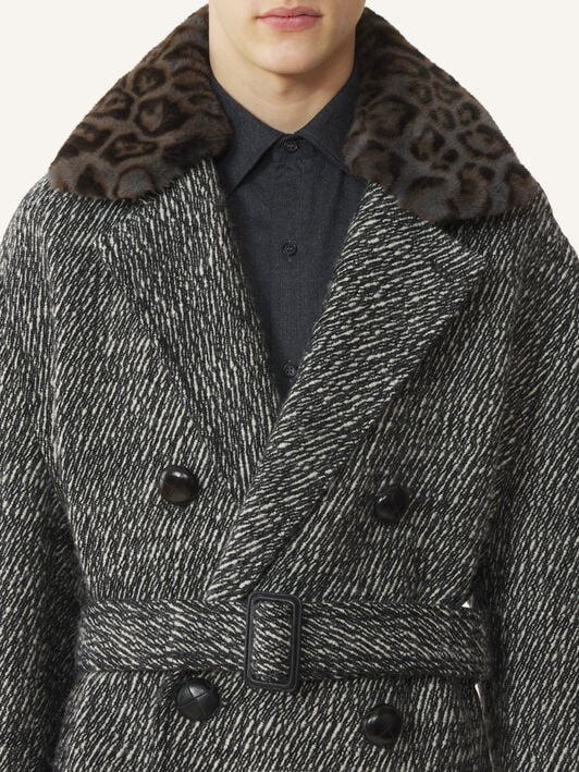 DECONSTRUCTED COAT Lanvin DECONSTRUCTED COAT Black/White RMCO01076377A26