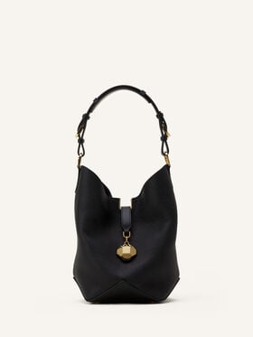BEUTELTASCHE CATCH BY LANVIN AUS GENARBTEM LEDER Lanvin BEUTELTASCHE CATCH BY LANVIN AUS GENARBTEM LEDER Schwarz LWBGLQMMGRCAH25