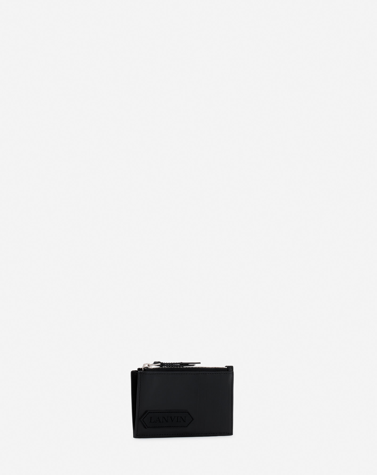 PORTE-CARTES EN CUIR LANVIN SIGNATURE Lanvin PORTE-CARTES EN CUIR LANVIN SIGNATURE Noir LMSLSWZ3TOPSP24