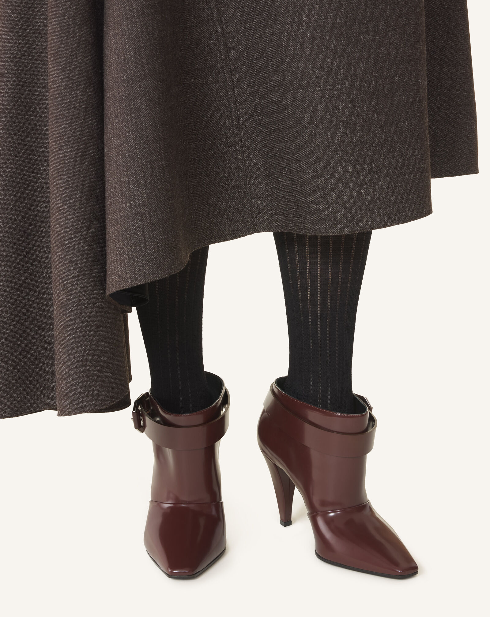 BOOTIE SPAZZO WITH BUCKLE HIGH HEEL Lanvin BOOTIE SPAZZO WITH BUCKLE HIGH HEEL Brown FWBOMI05SPAZH26