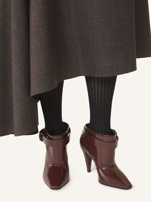 BOOTIE SPAZZO WITH BUCKLE HIGH HEEL Lanvin BOOTIE SPAZZO WITH BUCKLE HIGH HEEL Brown FWBOMI05SPAZH26