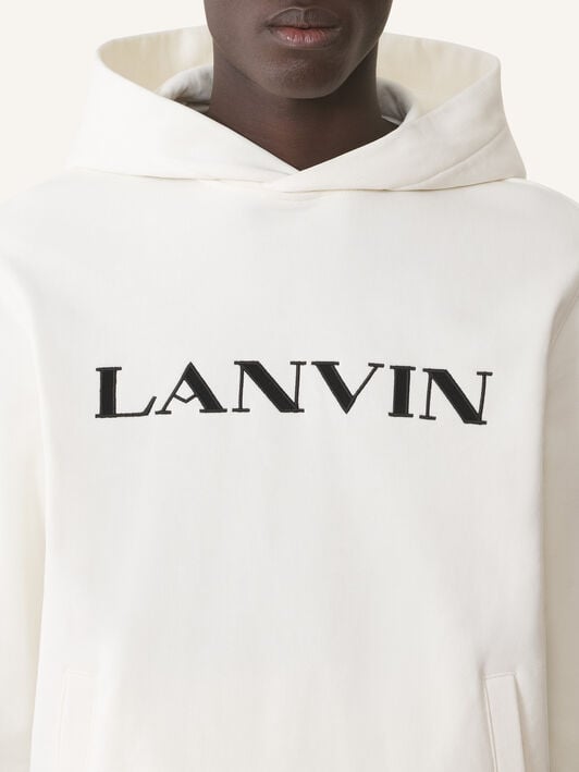 SWEAT À CAPUCHE LANVIN EN COTON BRODÉ Lanvin SWEAT À CAPUCHE LANVIN EN COTON BRODÉ Écru RMHO0005F300H25