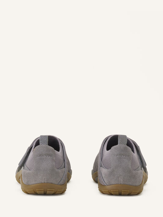 Lanvin SNEAKER LNV1 EN SUEDE TRICOTE Gris Clair/Miel FUSKDK0IKNSUE26