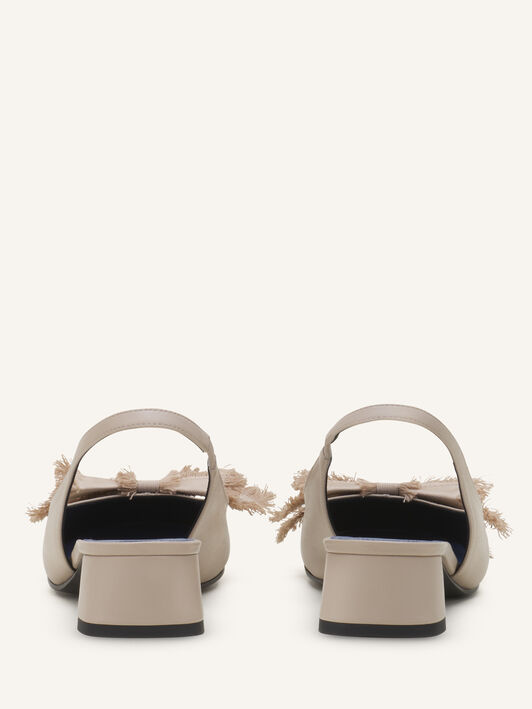 Lanvin SLINGBACK À TALONS BALLERINE EN CUIR Sable FWPUMP1DNAPAA26