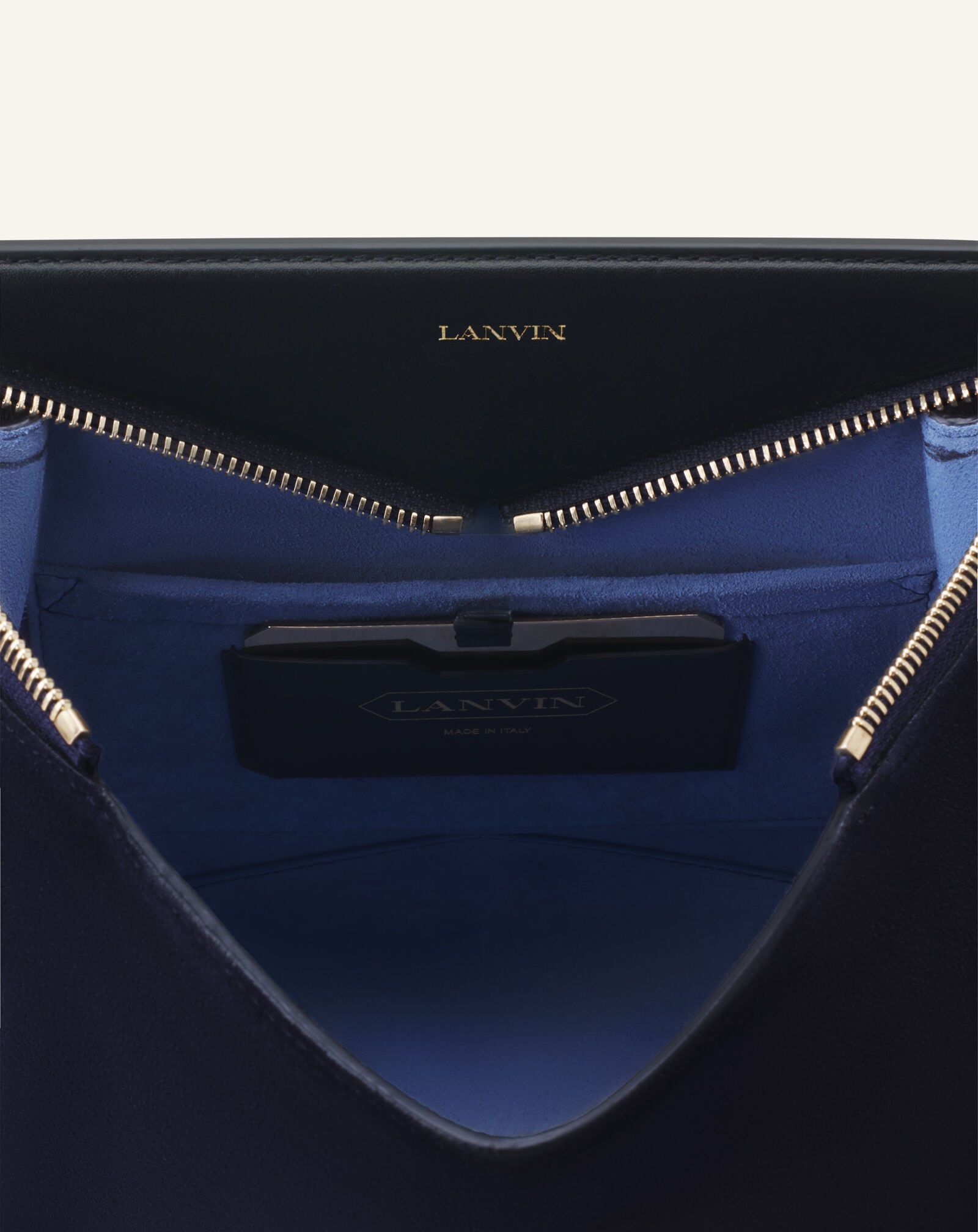 TOP HANDLE ZIPPED PM Lanvin TOP HANDLE ZIPPED PM Black/Navy Blue LWBGLCPMCASUH26
