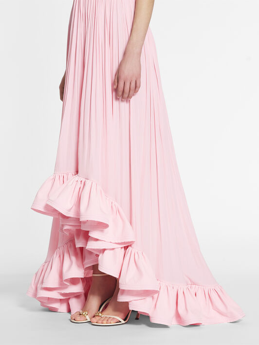 LANGES KLEID MIT RÜSCHEN Lanvin LANGES KLEID MIT RÜSCHEN Hellrosa RWDRC0354778A24