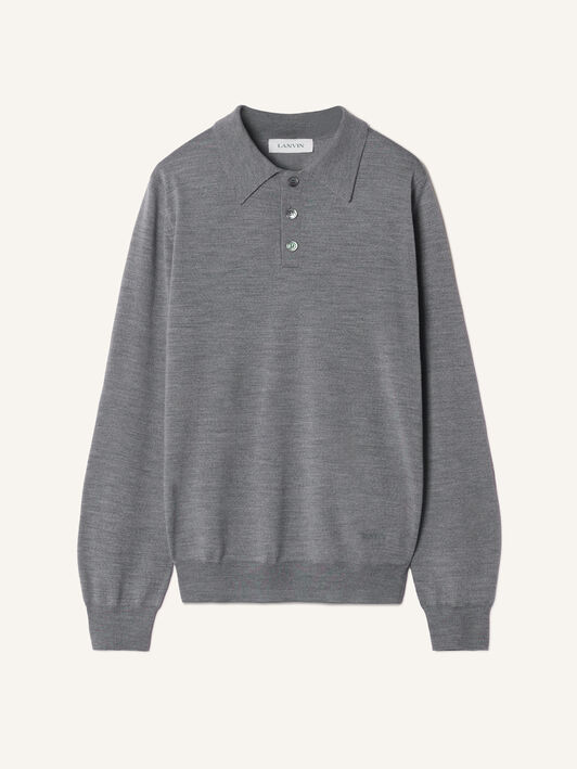 Lanvin POLO NECK LONG-SLEEVE JUMPER Ash RMPL0012K099A26