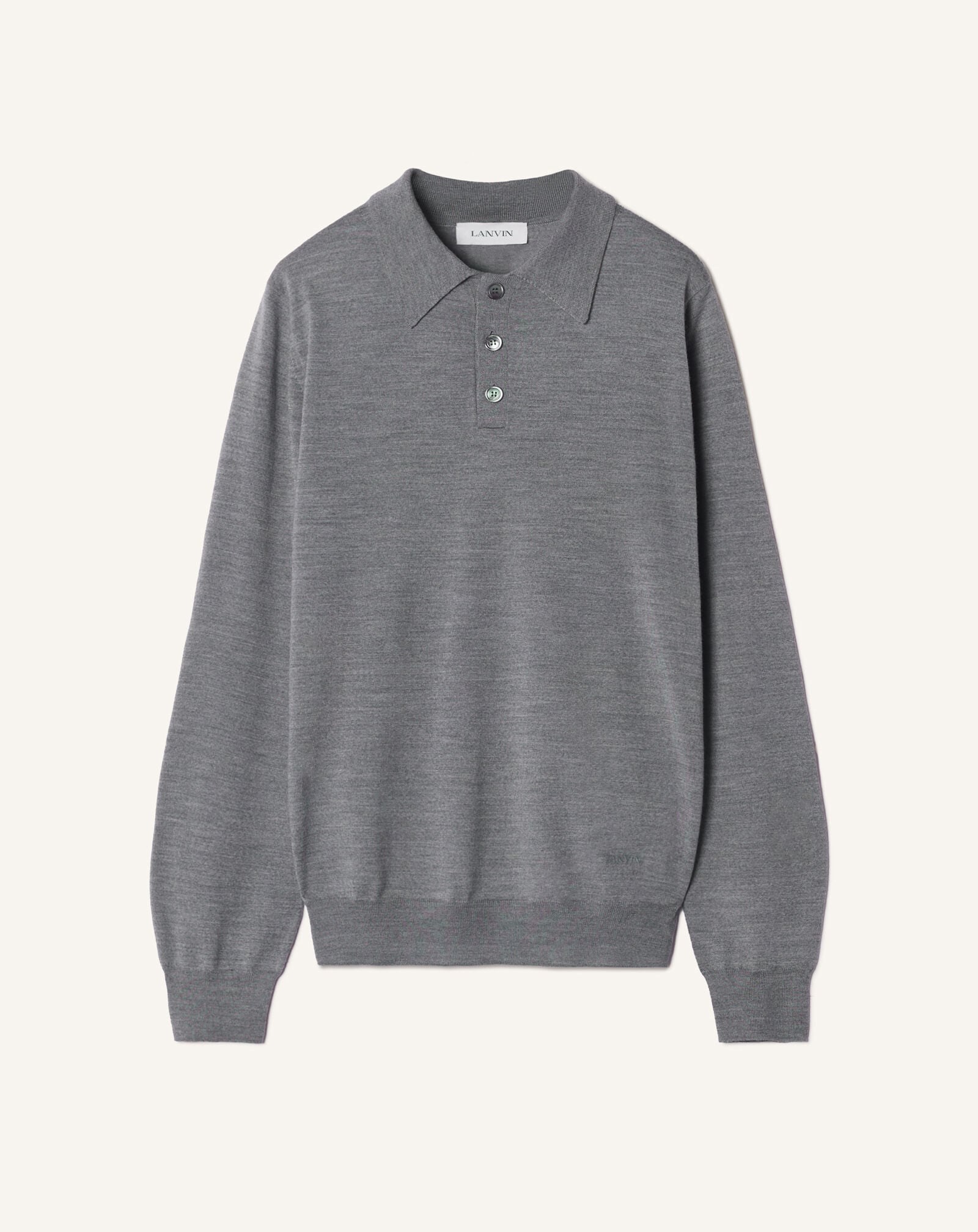 Lanvin POLO NECK LONG-SLEEVE JUMPER Ash RMPL0012K099A26