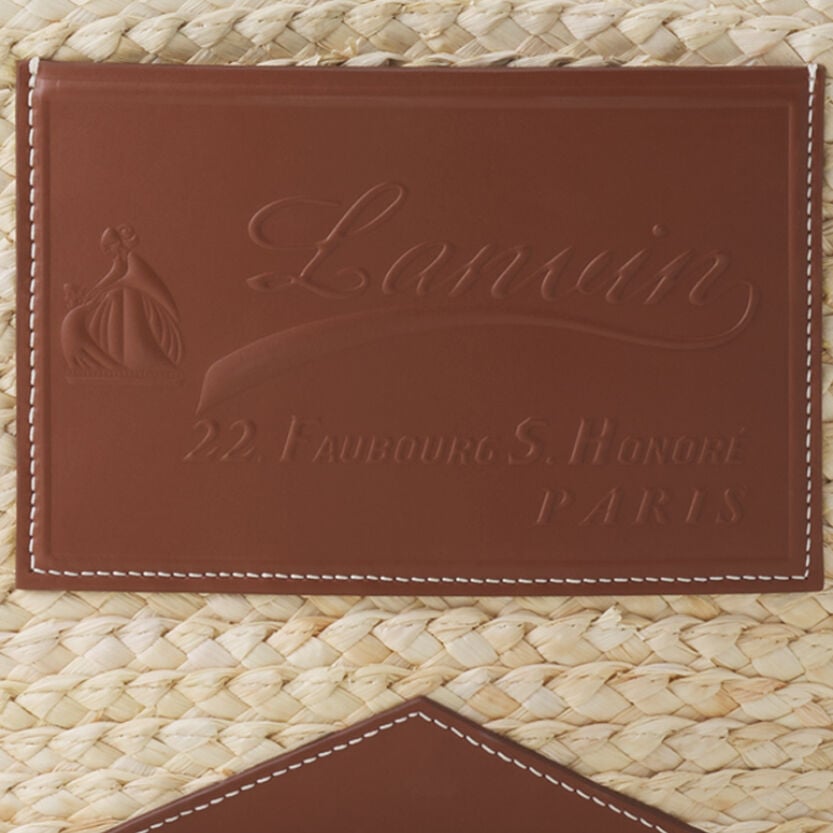 PANIER CATCH BY LANVIN MOYEN MODÈLE Lanvin PANIER CATCH BY LANVIN MOYEN MODÈLE Écru/Cognac LWBGLPAMMACAP26
