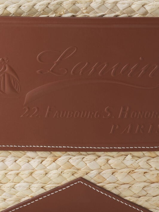 PANIER CATCH BY LANVIN MOYEN MODÈLE Lanvin PANIER CATCH BY LANVIN MOYEN MODÈLE Écru/Cognac LWBGLPAMMACAP26
