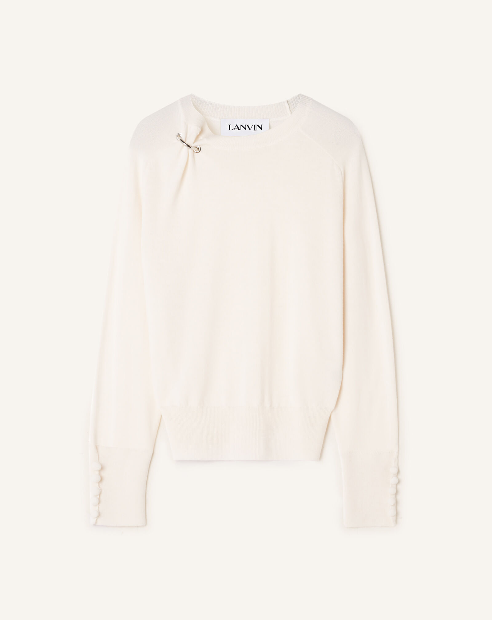 Lanvin PIERCING DETAIL SHORT JUMPER Vanille RWPO0064K129H26