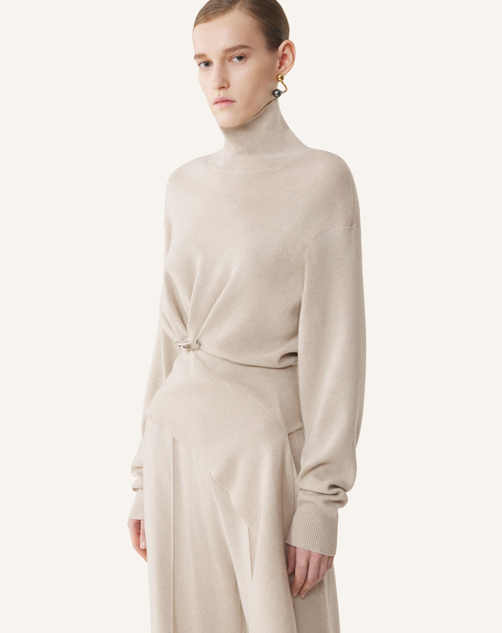 PULL EN LAINE ET CACHEMIRE Lanvin PULL EN LAINE ET CACHEMIRE Lune RWPO0004K065H25