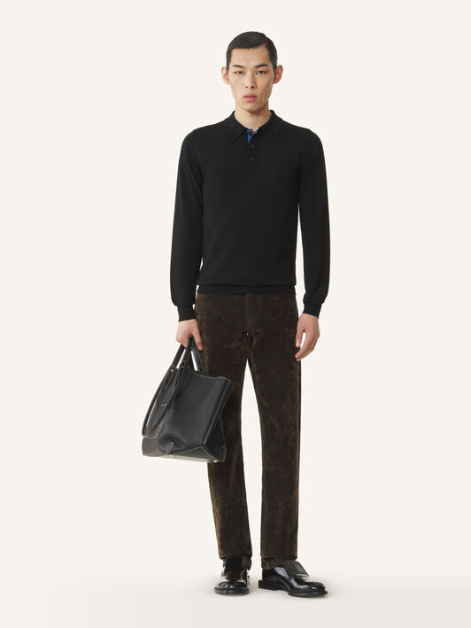 Lanvin POLO NECK LONG-SLEEVE JUMPER Black RMPL0012K099A26
