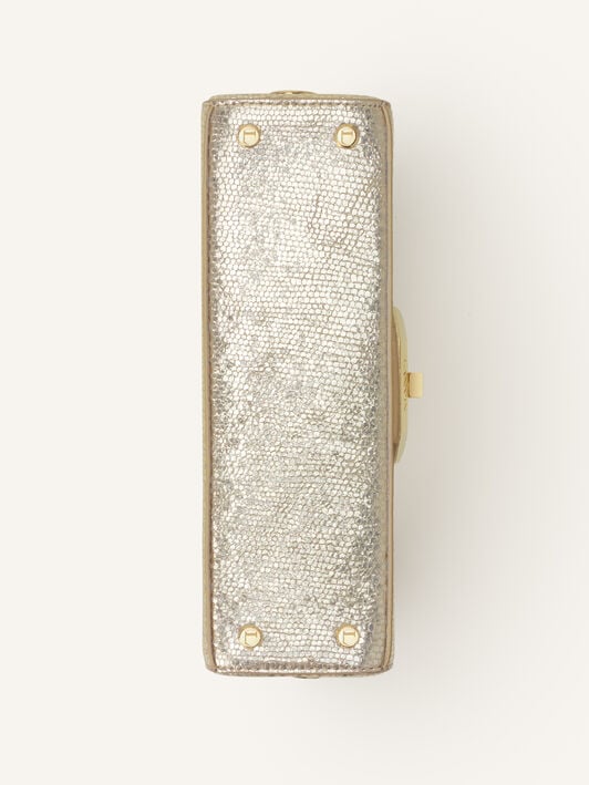 PENCIL CAT NANO BAG IN CRACKLED METALLIC LEATHER Lanvin PENCIL CAT NANO BAG IN CRACKLED METALLIC LEATHER Gold LWBGBR04MCCAA26