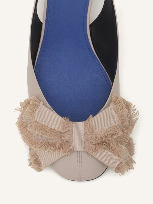 SLINGBACK-BALLERINA MIT ABSATZ AUS LEDER Lanvin SLINGBACK-BALLERINA MIT ABSATZ AUS LEDER Sandfarben FWPUMP1DNAPAA26