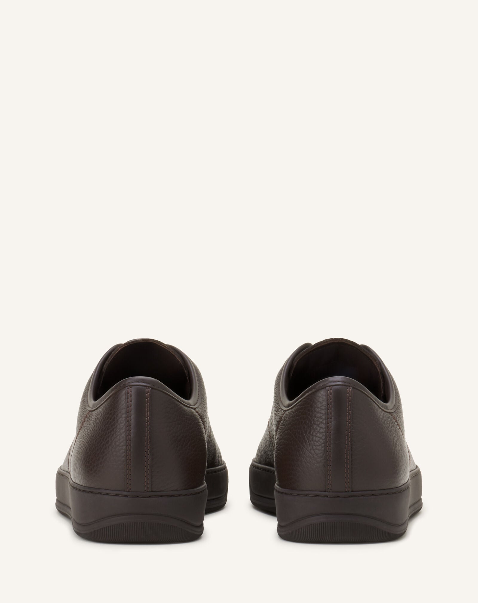 Lanvin SNEAKERS DBB1 EN CUIR NAPPA ET CUIR GRAINÉ Chocolat FMSKDBB1GNLEA26