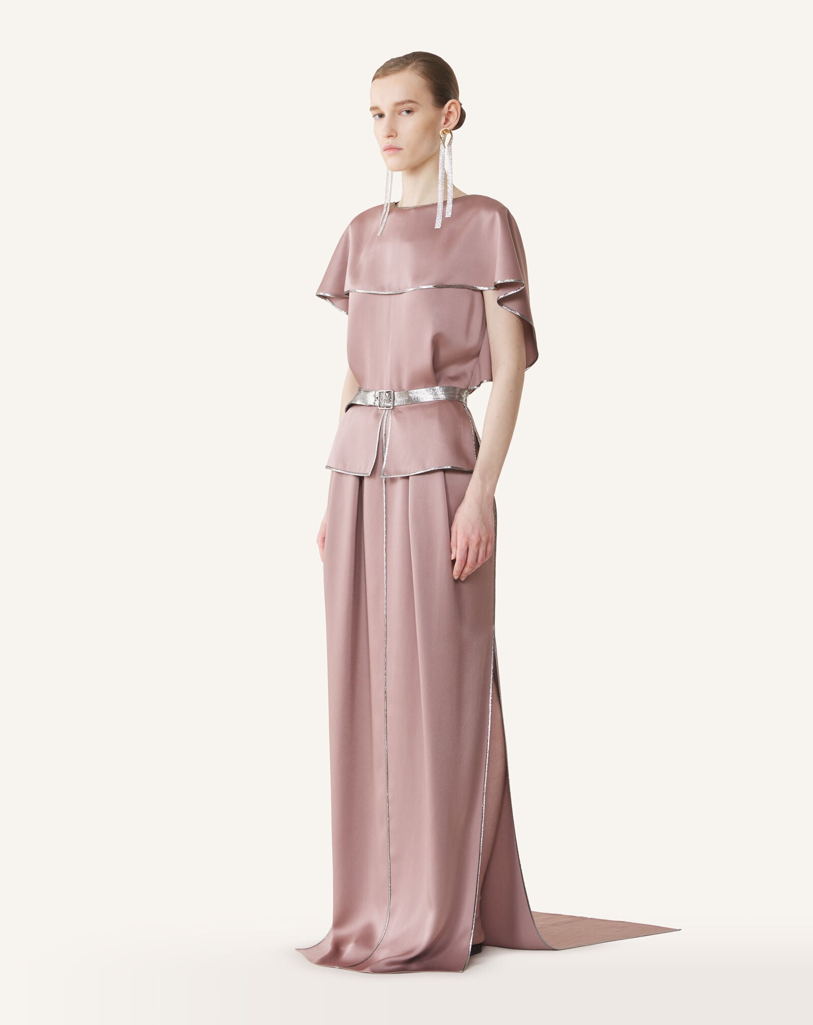 FITTED ROUND NECK LONG DRESS Lanvin FITTED ROUND NECK LONG DRESS Old Pink RWDR00346390A26