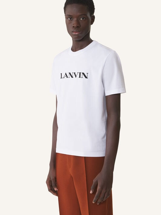 CAMISETA LANVIN DE ALGODÓN BORDADO Lanvin CAMISETA LANVIN DE ALGODÓN BORDADO Blanco óptico RMTS0012J300H25